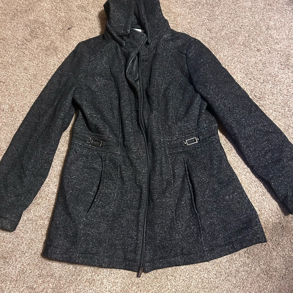 Liz Claiborne Charcoal Quilted Jacket
